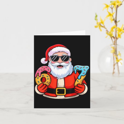 Santa 67 Ice Cream Drip Christmas Karte (Gelbe Blume)