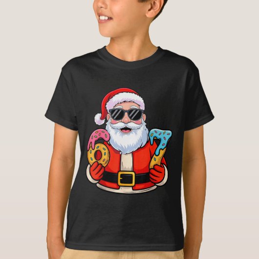 Santa 67 Ice Cream Drip Christmas T-Shirt (Vorderseite)