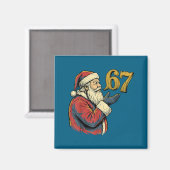 Santa 67 Number Funny Christmas Meme Se  Magnet (Vorderseite/Rückseite)