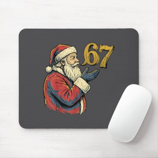 Santa 67 Number Funny Christmas Meme Se  Mousepad (Mit Mouse)