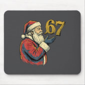 Santa 67 Number Funny Christmas Meme Se  Mousepad (Vorne)