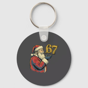 Santa 67 Nummer Lustiger Weihnachts-Meme Se  Schlüsselanhänger