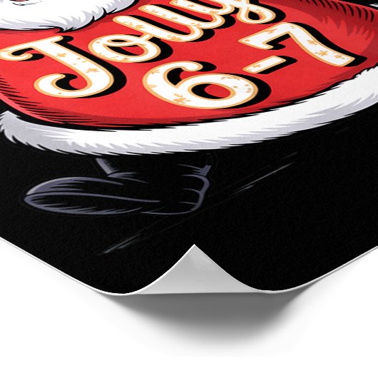 Santa 6 7 Six Seven Meme Christmas Women Men Kids Poster (Ecke)
