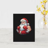 Santa A Boxer Funny Christmas Boxing Ho Ho-ly Knoc Karte (Gelbe Blume)