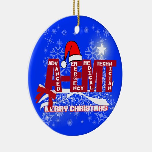 SANTA A-EMT CHRISTMAS ORNAMET NOTFALL MED TECH KERAMIKORNAMENT (Rechts)