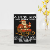 Santa A Kiss Can Only Kiss So Much Before They Cho Karte (Gelbe Blume)