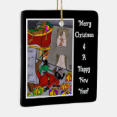Santa Accident Funny Keramik Keramikornament (Rechts)