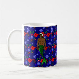 santa afrikanische schwarze Frau hässliche Weihnac Kaffeetasse