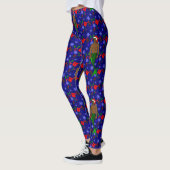 santa afrikanische schwarze Frau hässliche Weihnac Leggings (Links)