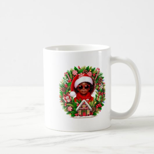 Santa Afro Girl Sungles Kaffeetasse (Rechts)