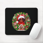 Santa Afro Girl Sungles Mousepad (Mit Mouse)
