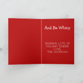 Santa Ain kommt nicht, trinken Sie die geklappte G Karte (Innenseite)