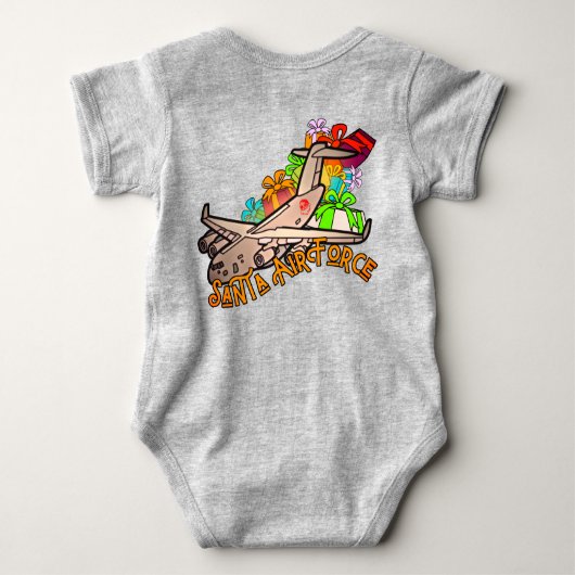 Santa, Air Force, Army Baby Strampler (Rückseite)