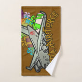 Santa, Air Force, Army Badhandtuch Set (Handtuch)