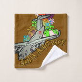 Santa, Air Force, Army Badhandtuch Set (Waschlappen)