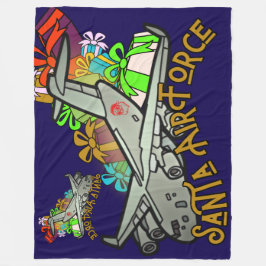 Santa, Air Force, Army Fleecedecke