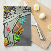 Santa, Air Force, Army Geschirrtuch (Viertel Falte)