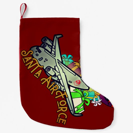 Santa, Air Force, Army Kleiner Weihnachtsstrumpf (Vorderseite)