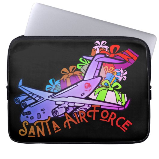 Santa, Air Force, Army Laptopschutzhülle (Vorderseite)