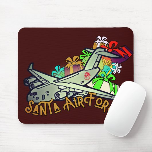 Santa, Air Force, Army Mousepad (Mit Mouse)
