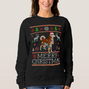 Santa Akita Dog Ugly Sweater Christmas Lights Akit Sweatshirt