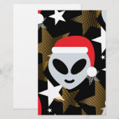 Santa Alien Eemoji Briefpapier (Vorne/Hinten)