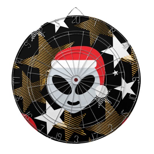 Santa Alien Eemoji Dartscheibe (vorne)