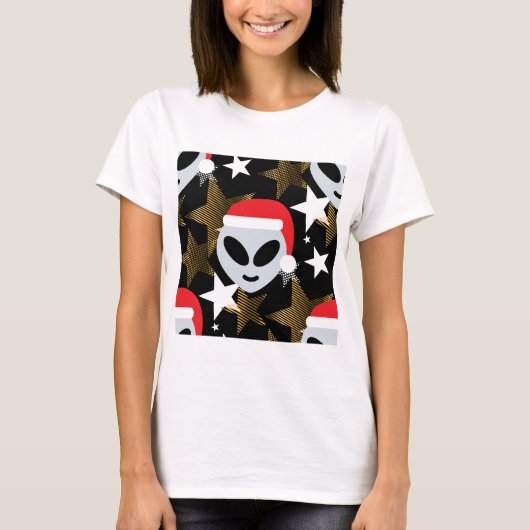 Santa Alien Eemoji T-Shirt (Vorderseite)
