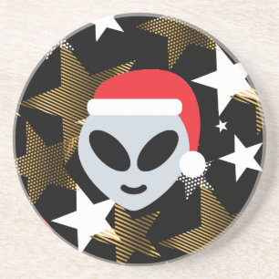 Santa Alien Eemoji Untersetzer