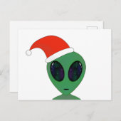 Santa Alien Feiertagspostkarte (Vorne/Hinten)