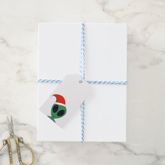 Santa Alien Geschenkanhänger (Mit Garn)