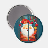 SANTA AM FENSTER MAGNET (Vorderseite/Rückseite)