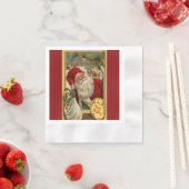 Santa am Fenster mit Spielzeugpapier Napkin Serviette (Beispiel)