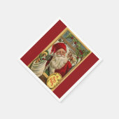 Santa am Fenster mit Spielzeugpapier Napkin Serviette (Ecke)