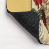 Santa am Fenster mit Spielzeugtasche Mousepad (Ecke)