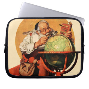Santa am Globus Laptopschutzhülle