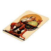 Santa am Globus Magnet (Linke Seite)