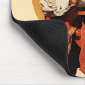 Santa am Globus Mousepad (Ecke)