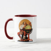 Santa am Globus Tasse (Links)
