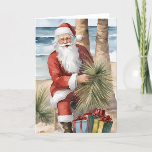 Santa am Strand Karte