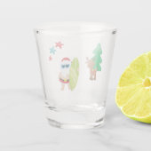 Santa am Strand Schnapsglas (Rückseite)