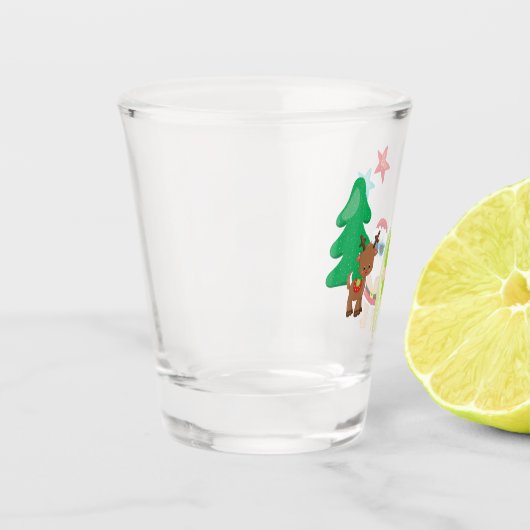 Santa am Strand Schnapsglas (Links)