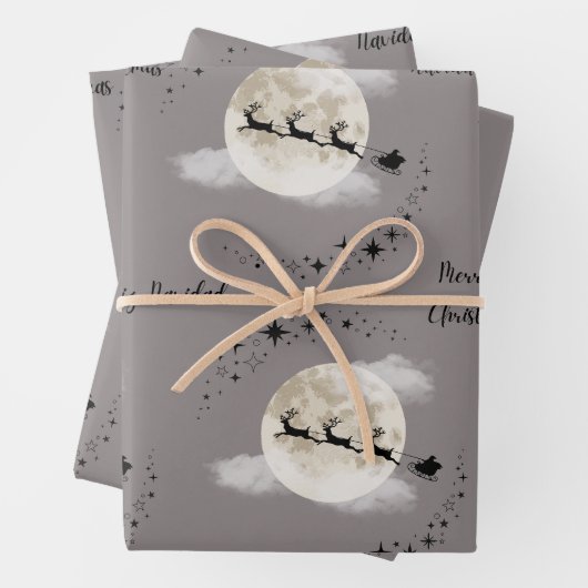 SANTA AM XMAS DAY GESCHENKPAPIER SET (Beispiel)