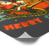 Santa &amp; Jesus Back In Town Merry Christmas, Ho Poster (Ecke)