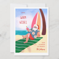 Santa an Beach Summer Holiday