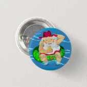 Santa an Feiertagen Button (Vorne & Hinten)