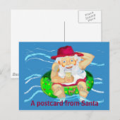 Santa an Feiertagen Feiertagspostkarte (Vorne/Hinten)