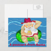 Santa an Feiertagen Feiertagspostkarte (Vorne/Hinten)