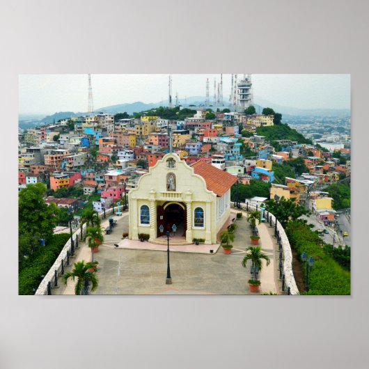 Santa Ana Kapelle, Guayaquil, Ecuador Poster (Vorne)