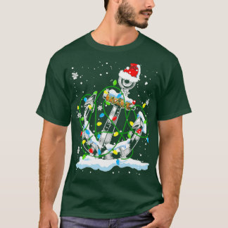 Santa Anchor Coole Weihnachtsbeleuchtung T-Shirt